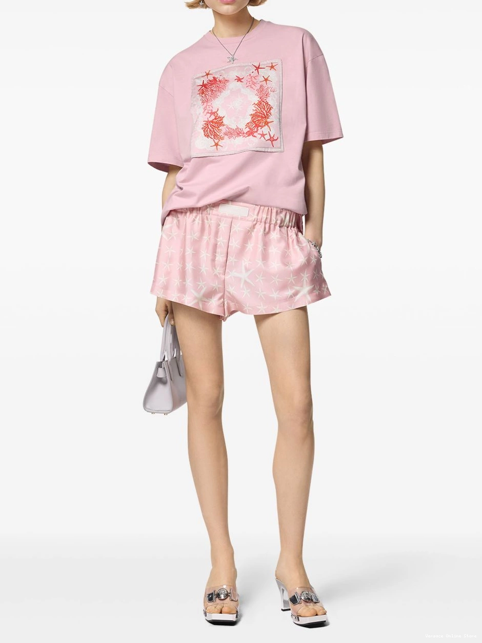 Affordable Women Sea Versace T-shirt Barocco 0807